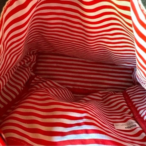 SANRIO KUROMI 2008 Black & Red Backpack Book Bag w/ Red & White Striped Lining - Picture 12 of 15